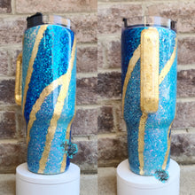 Load image into Gallery viewer, Blue Geode Vibes 40oz with Handle
