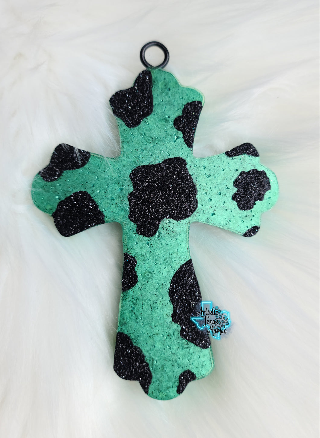 Green Cowhide Cross Freshie - Fancy Pants Scent