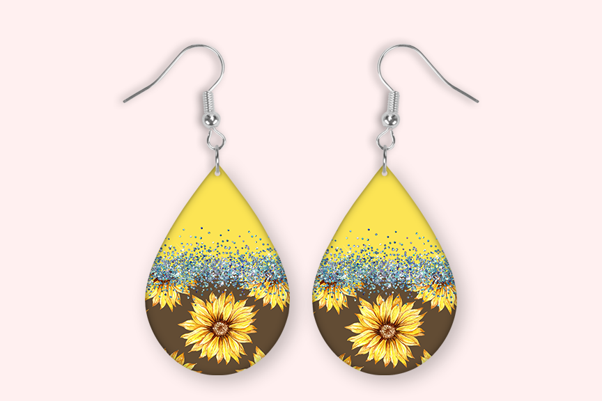 Yellow Sunflower Earrings