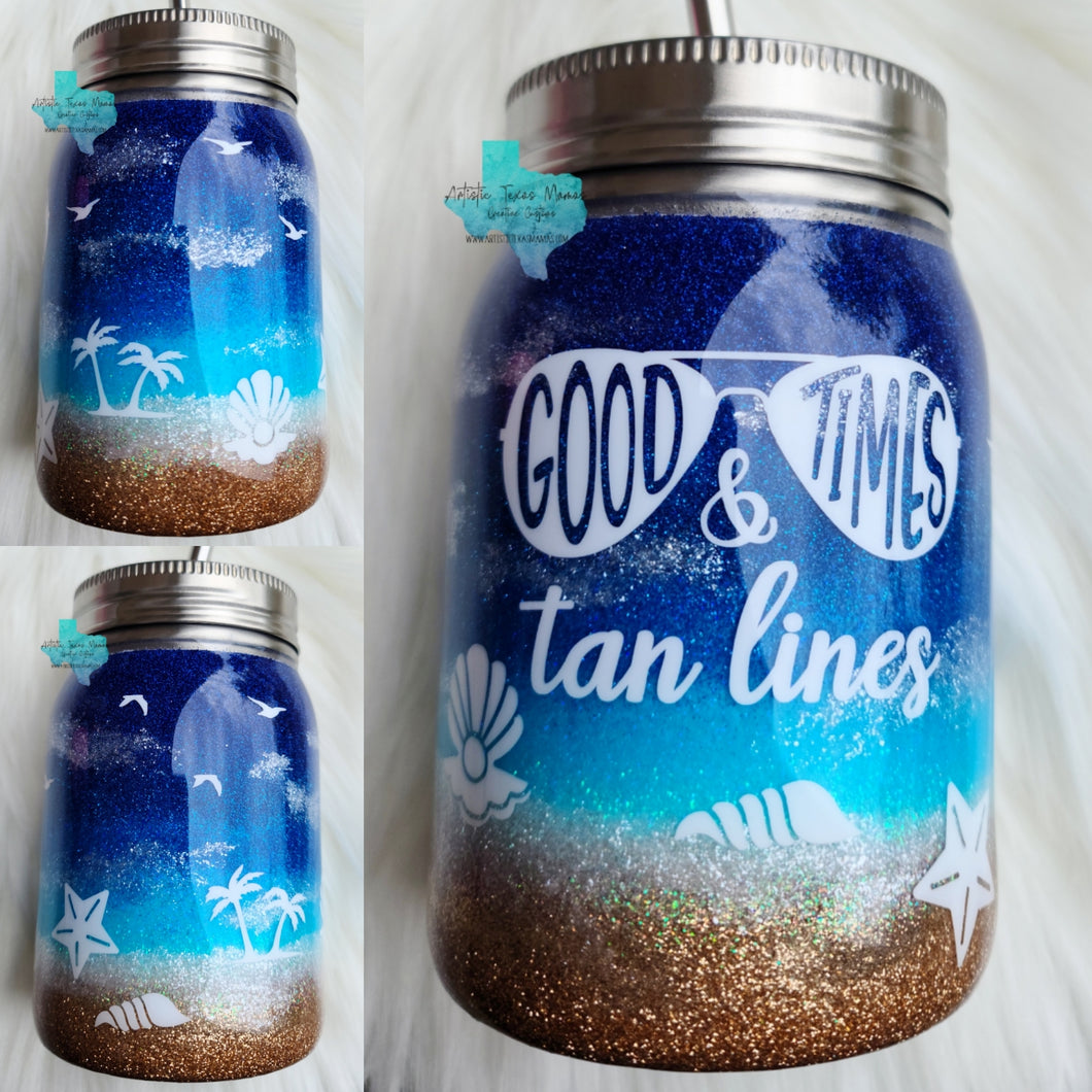 Glitter Beach Tumbler