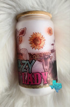 Load image into Gallery viewer, Crazy Goat Lady 16oz Glass Tumbler
