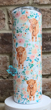 Load image into Gallery viewer, Pink Highland Cow Sublimation Tumbler
