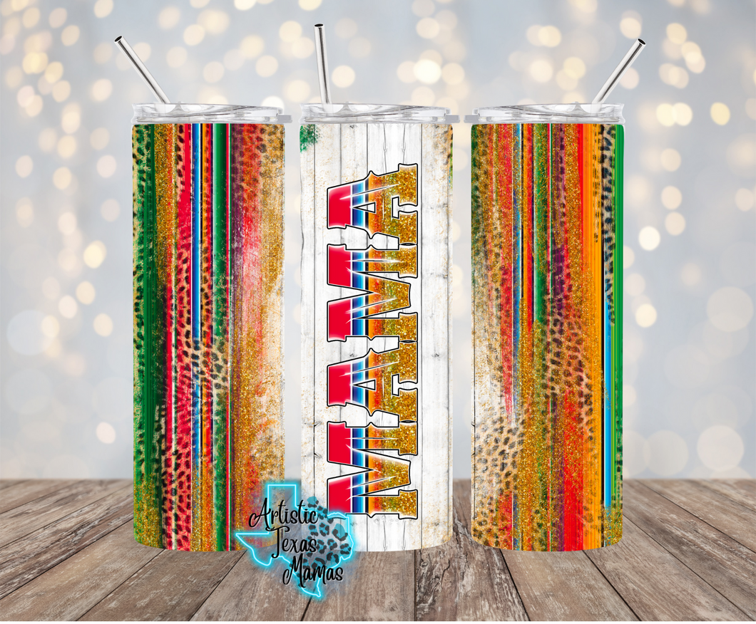 Serape Striping Mama Sublimation Tumbler